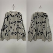 Typo pattern usefull knit/ecru