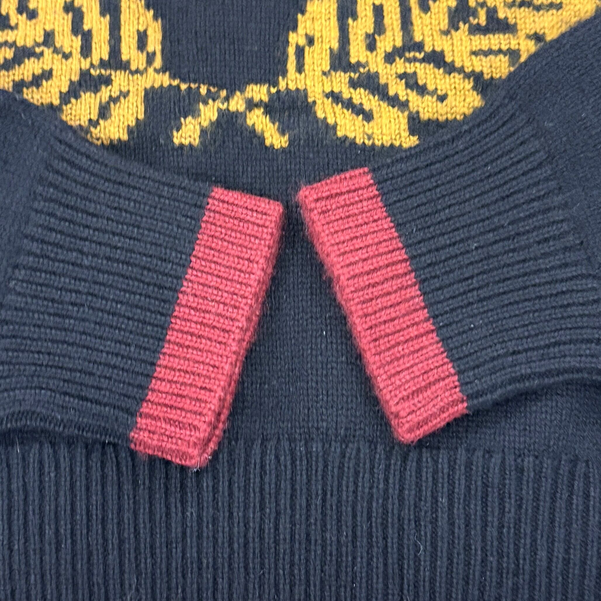 超希少　ドルチェ＆ガッバーナ　クラウン刺繍厚手ニット　44　カシミア87％伸縮性 超希少 ドルチェ＆ガッバーナ クラウン刺繍厚手ニット 44 カシミア87