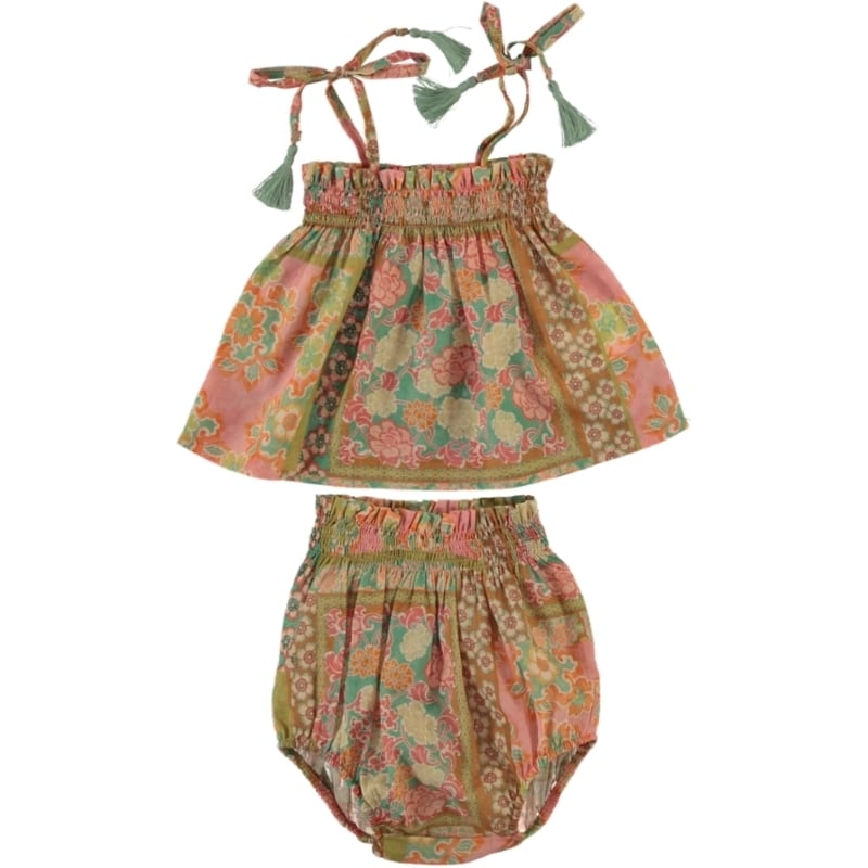 〈 Bebe Organic 26SS 〉 Claire Baby Set / Floral Patchwork