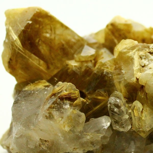 ゴールド タイチンルチルクォーツ クラスター  281-21