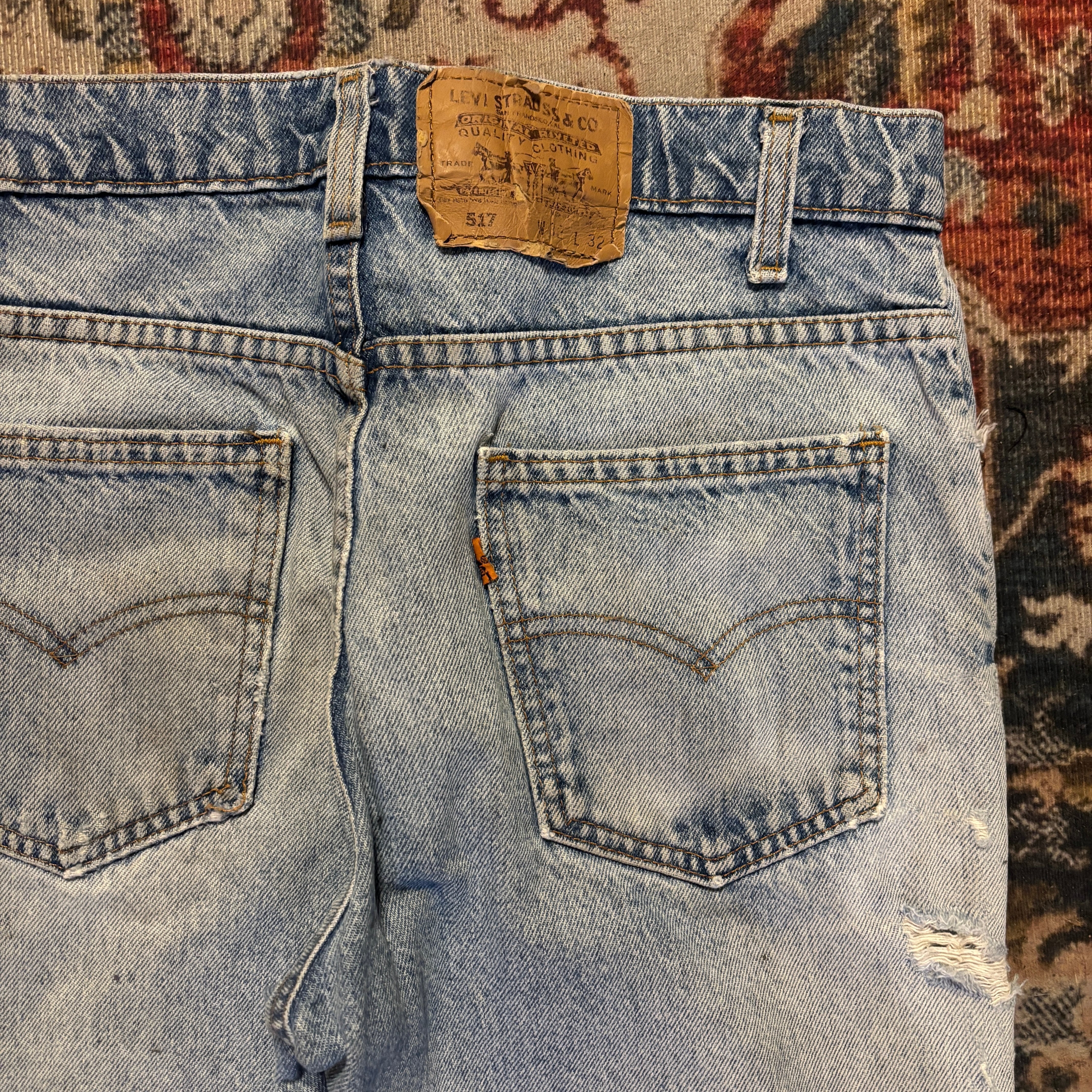 80s USA製 Levi's 517 デニムパンツ ブーツカット W32 L32 W78cm