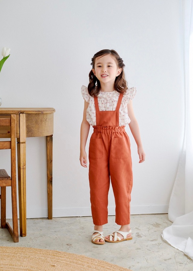 2way サロペットパンツ〈Orange brown〉