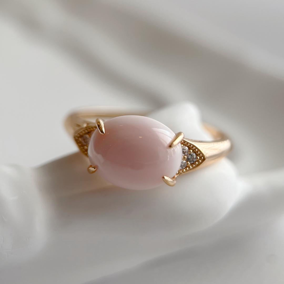 天然クイーンコンクシェル　カボションリング　silver925