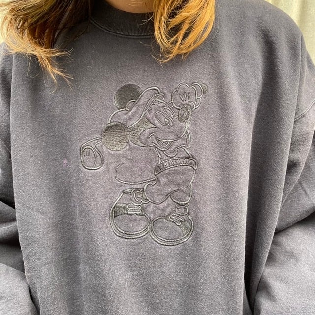 90年代 90s Cross Creek ミッキーマウス 刺繍 スウェット ゴルフ