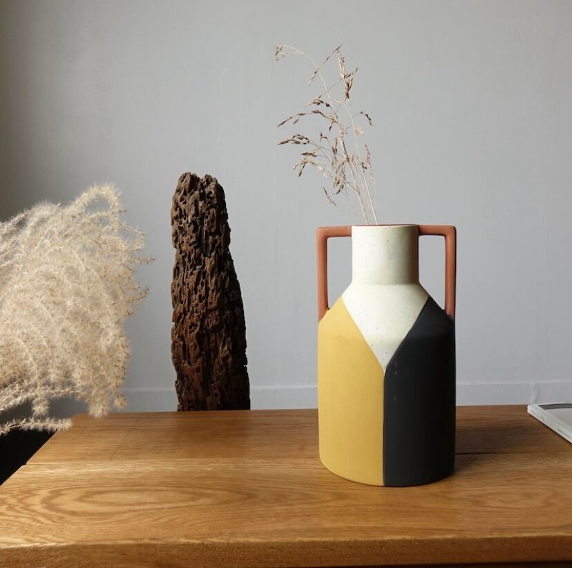 レトロ マルテイグラス 花瓶 花瓶 花器 モダン グラデーション ガラス