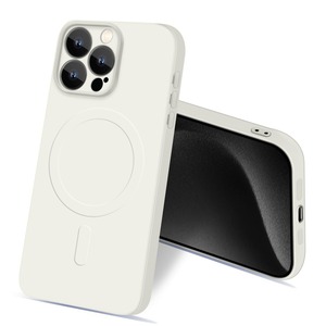 【特価処分】【bjnosdv】マグセーフ対応 iPhone 15Pro ケース いpほね15Pro MagSafe対応 ワイヤレス充電対応 シリコン 耐衝撃 アイフォン15Pro カバー 液体シリコーン スマホケース マット質感 柔軟 ストラップホール付き 指紋防止 滑り止め 落下防止 6.1インチ（オフホワイト）