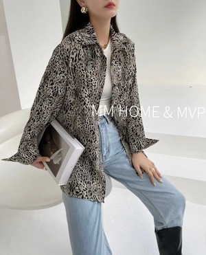 アニマルプリントブラウス　AJ42441-2085