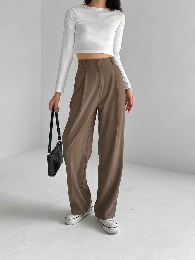 High Waist Wide Straight Pants