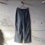 gray wool thick straight pants