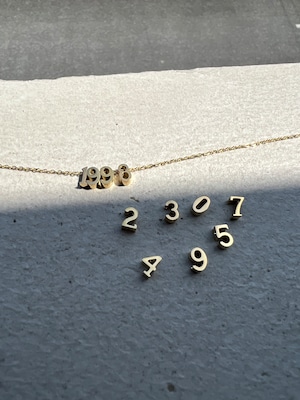 【4桁まで】mini number necklace