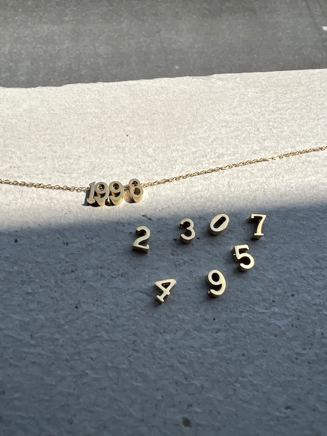 【4桁まで】mini number necklace