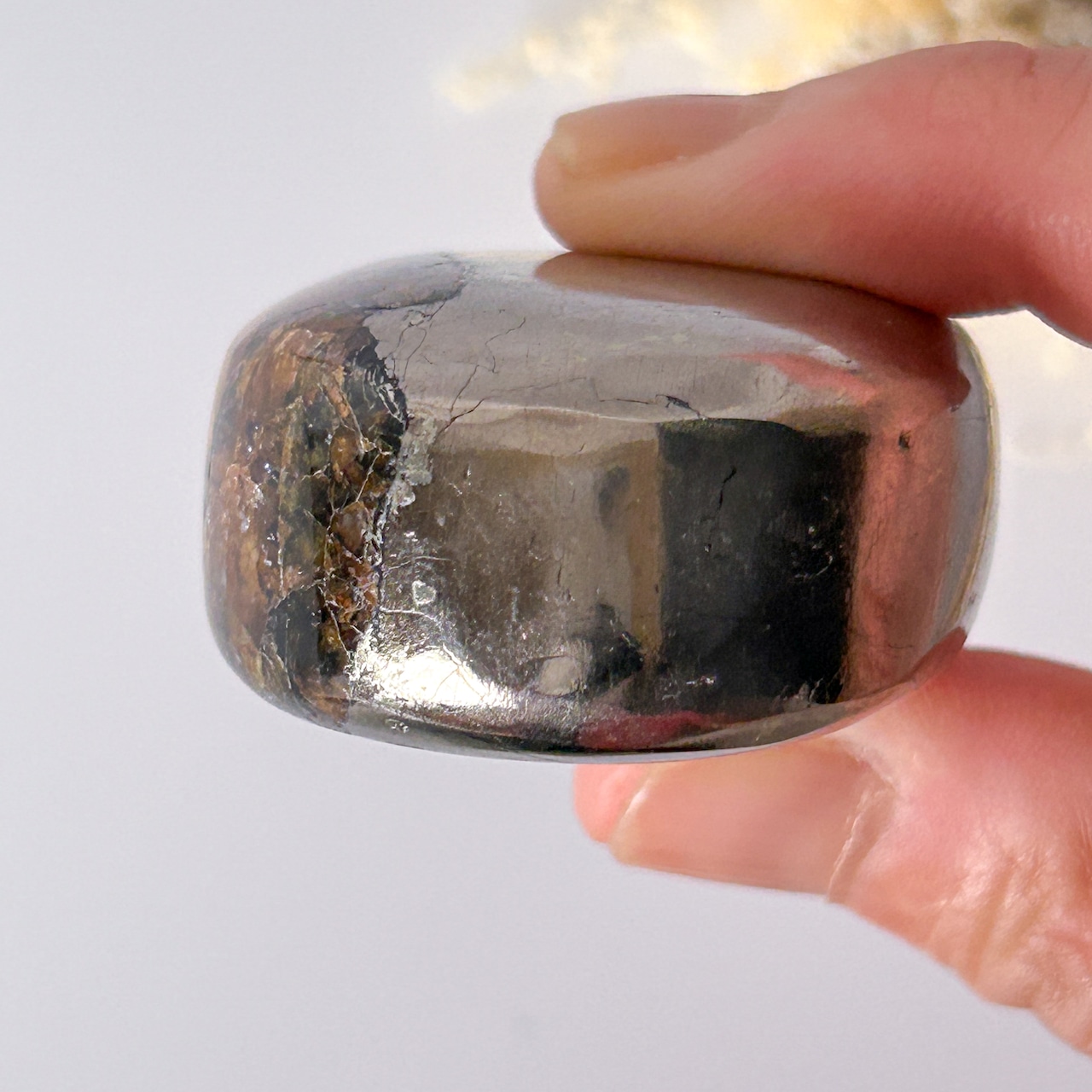 ゴールデンヒーラー&パイライト 02 パーム * Golden Healer & Pyrite * 天然石