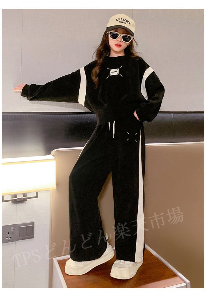 送料無料」子供服 セットアップ 女の子 キッズ 上下セット ジュニア