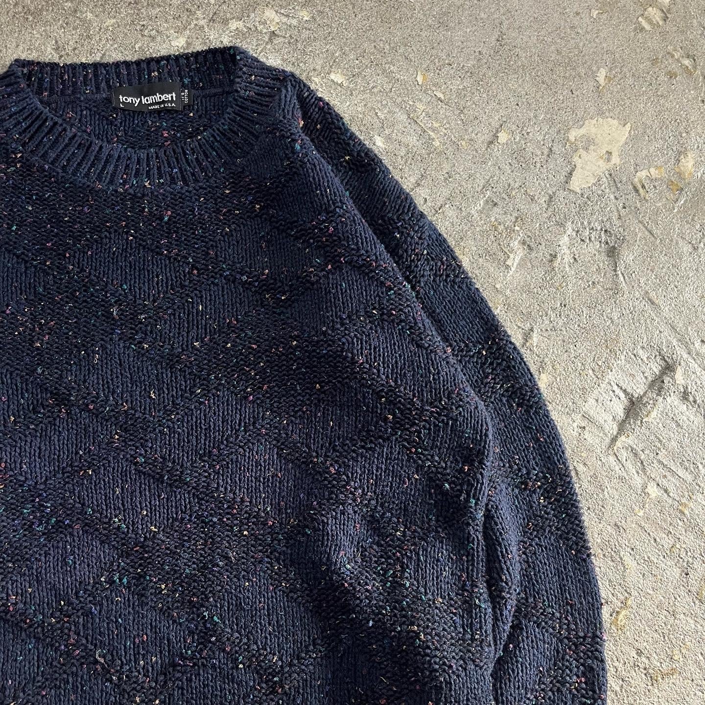 old Tony Lambert cotton nep knit | What