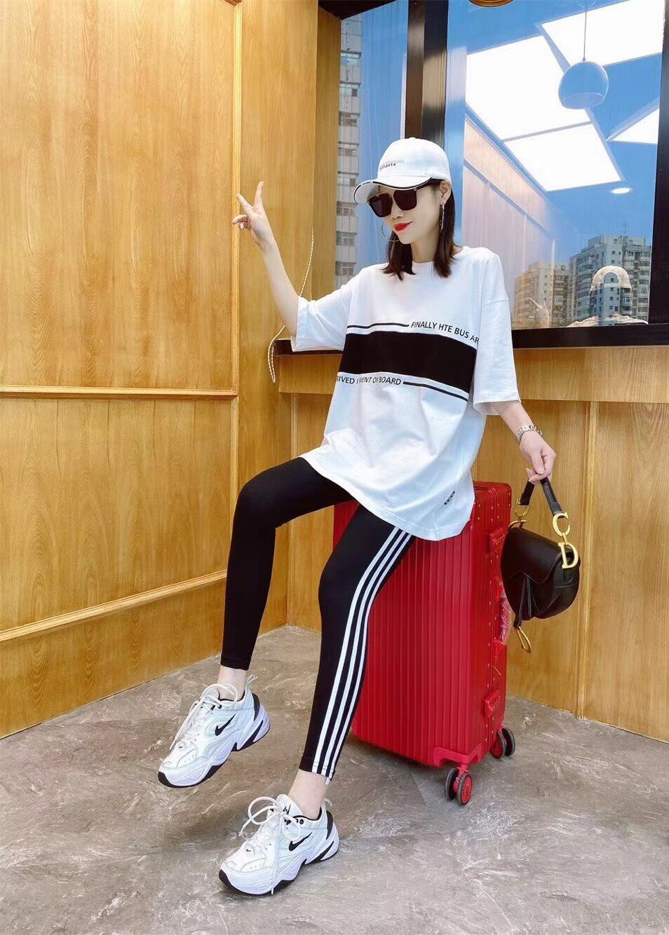 サイドラインスポーツレギンスパンツ