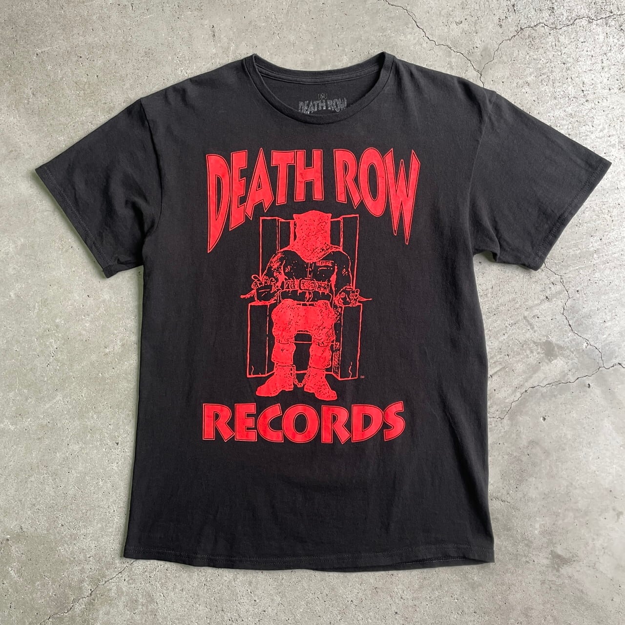 DEATH ROW Records ヒップホップ バンドTシャツ メンズM 古着 ブラック