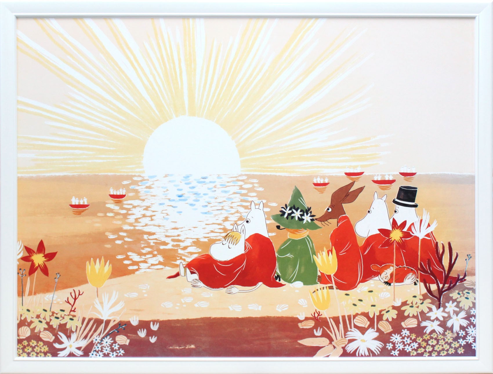 ムーミン 北欧 Karto「サンセット」送料無料 フレーム 展示用フック付アートポスター 絵画 インテリア アート