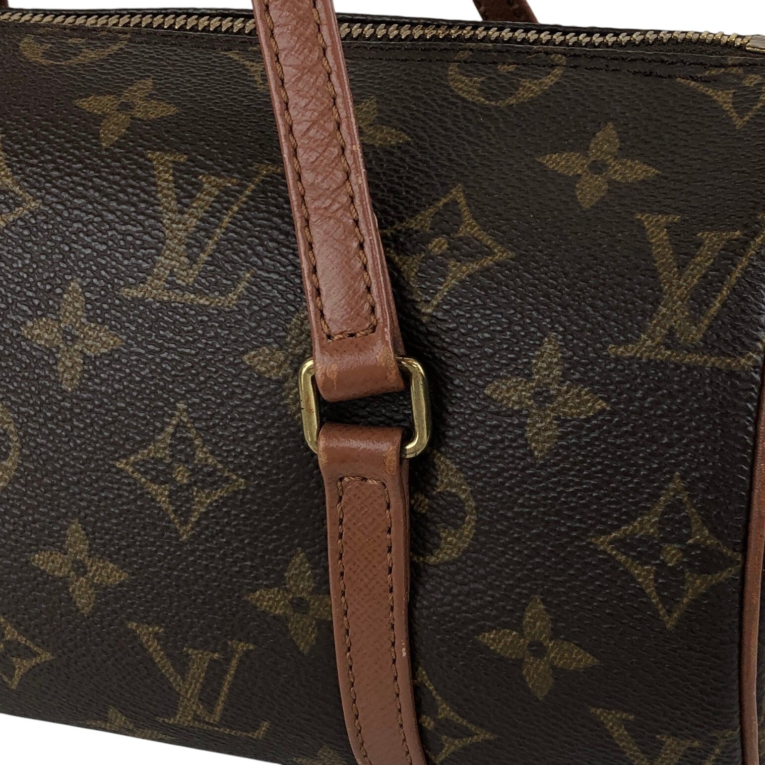 LOUIS VUITTON ルイヴィトン モノグラム ハンドバッグ ブラウン PVC