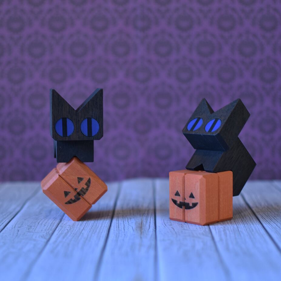 ネコブロック・ハロウィーン | こまむぐ |公式通販｜日本製木の