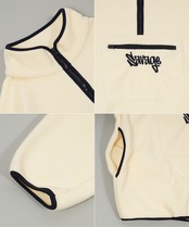 \SALE/◆フリース ワンポイント刺繍 ハーフジップ◆wi-539082