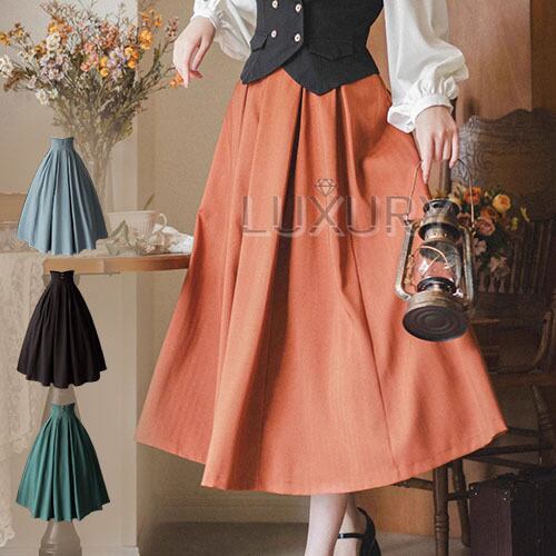 クラシカルロリータ クラロリ スカート のみ 4色 フレア ひざ下丈