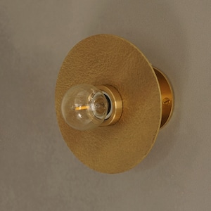 壁付けブラケット E17 : LUNE 真鍮槌目