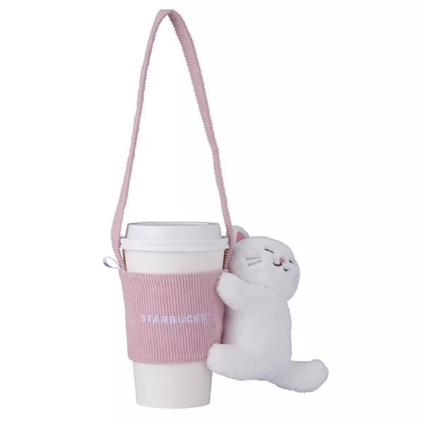 台湾スターバックス限定】ネコぬいぐるみ付き ドリンクホルダー | 台湾