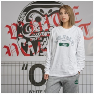 APPLEGANG カレッジロゴ ロングTシャツ(WHITE)