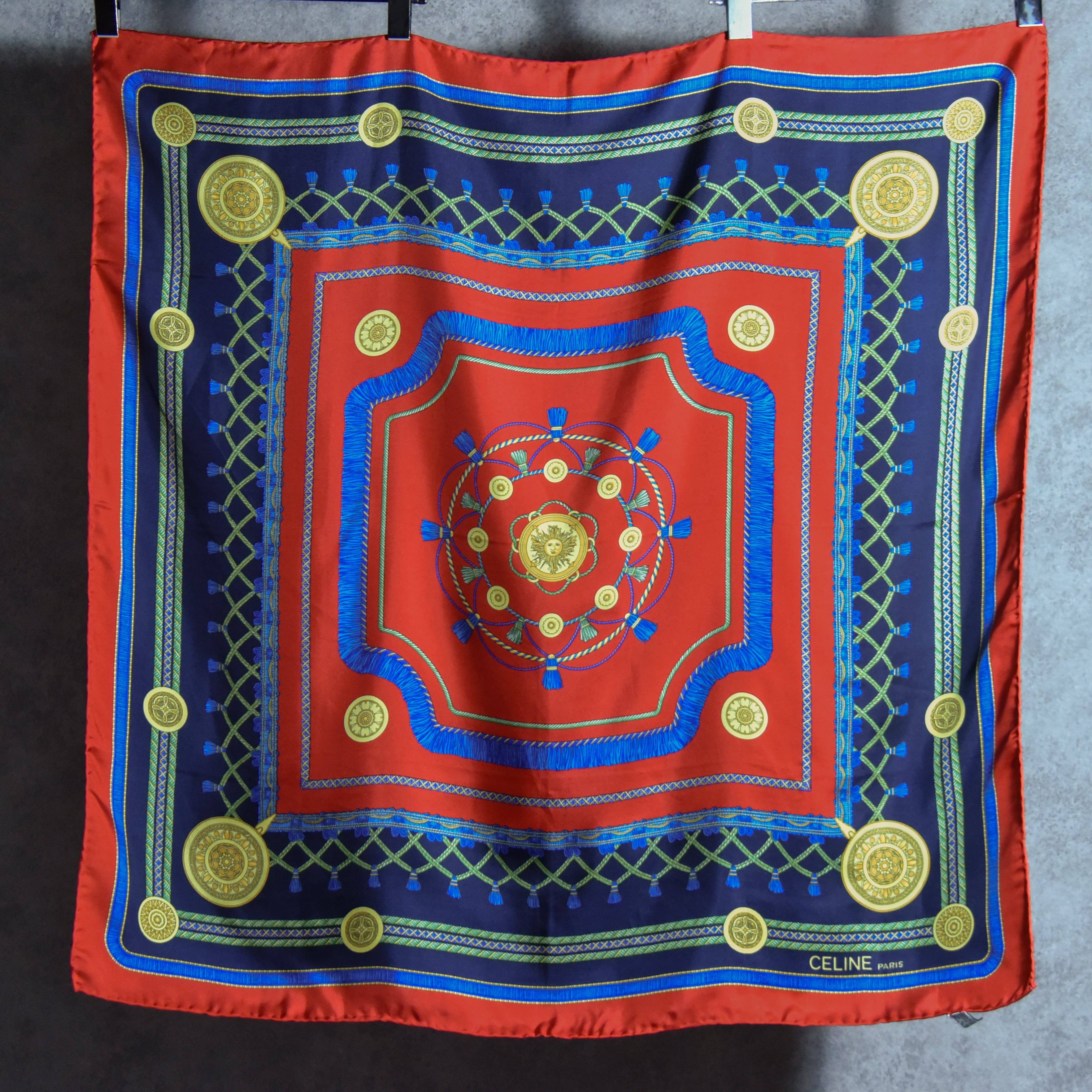 MARK&SONSチェーンステッチ刺繍 60s コットン カバーオール　赤 チェーンステッチ刺繍 60s MARK&SONS コットン カバーオール 赤