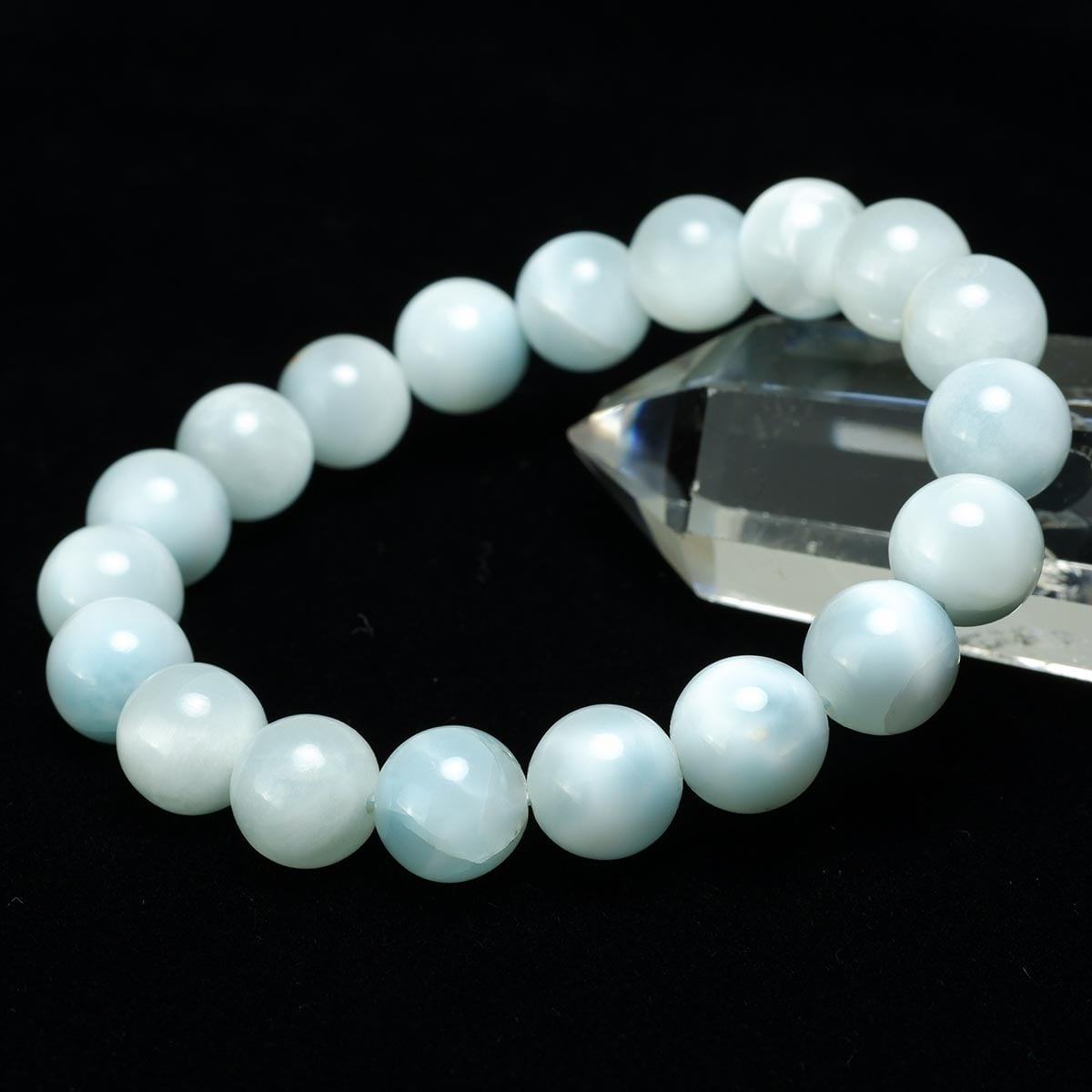 ラリマー ブレスレット 本物 10mm 一点物 211-2535