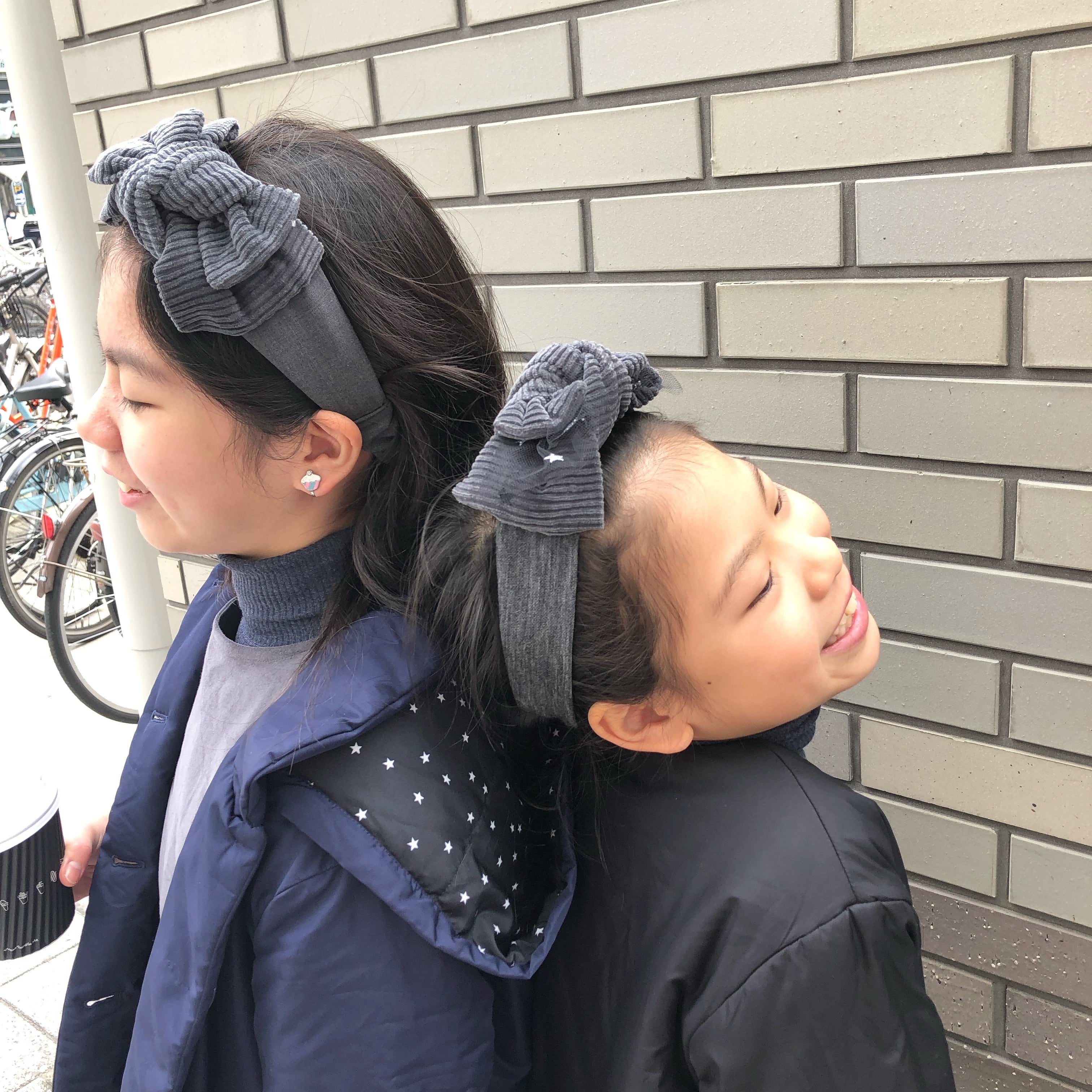 ひとみん❤️コーデュロイ　ヘアバンド　ターバン　親子　お揃い　ハンドメイド ひとみん❤️コーデュロイヘアバンドターバン親子お揃いハンドメイド