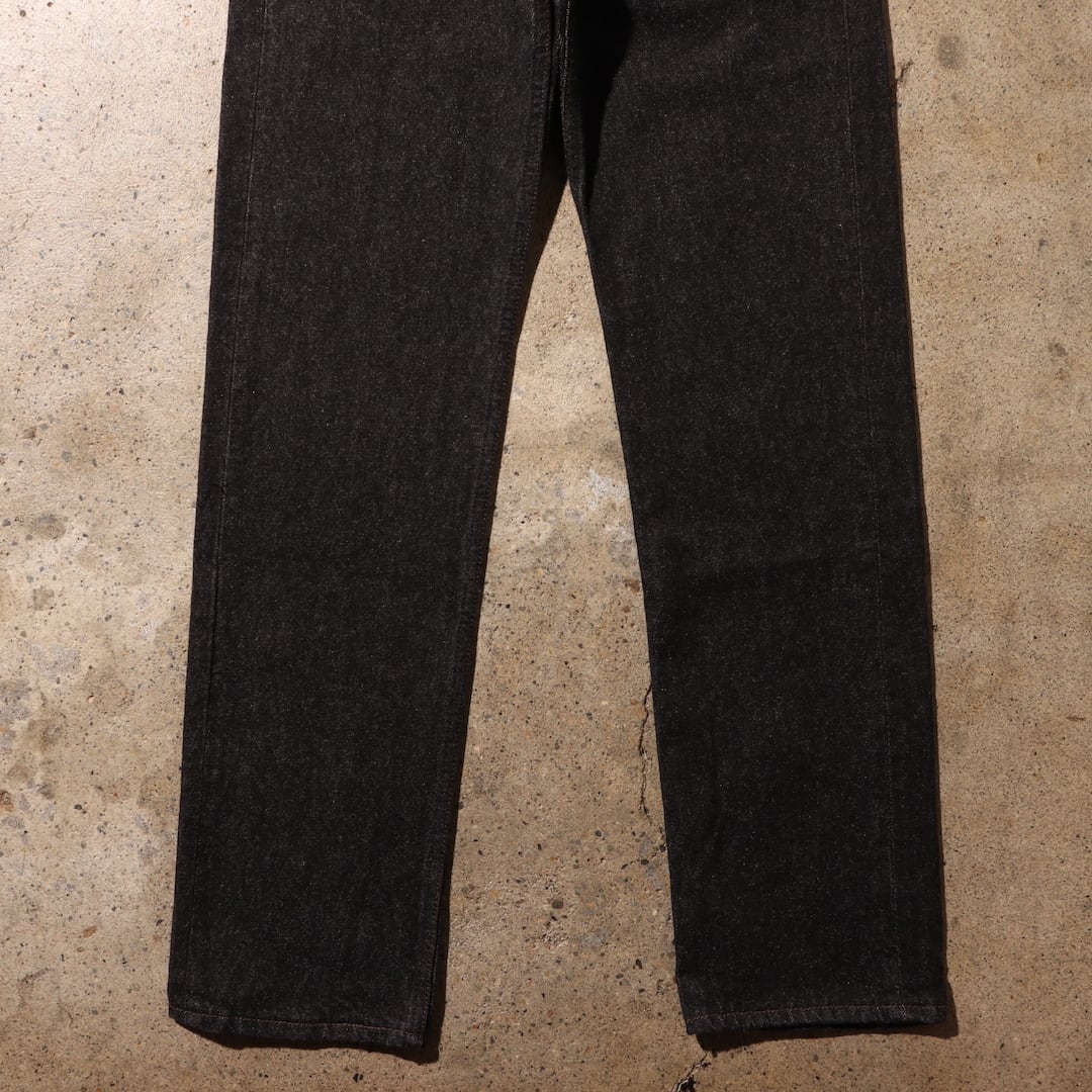 Deadstock 30×32 先染め 米国製 Levi's 501 ブラックデニムパンツ 