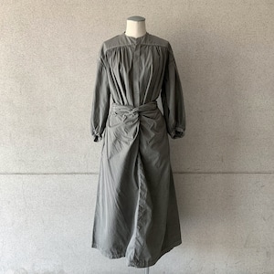 【COSMIC WONDER】Suvin cotton broadcloth 1920ʼs shirt wrapped dress/Sumi/17CW17282-3