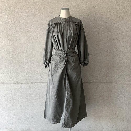 【COSMIC WONDER】Suvin cotton broadcloth 1920ʼs shirt wrapped dress/Sumi/17CW17282-3