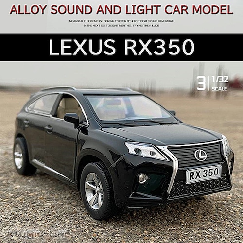 レクサス RX350 1/32 ミニカー 全2色 ライト点灯 エンジンサウンド 合金モデル 模型 ジオラマ
