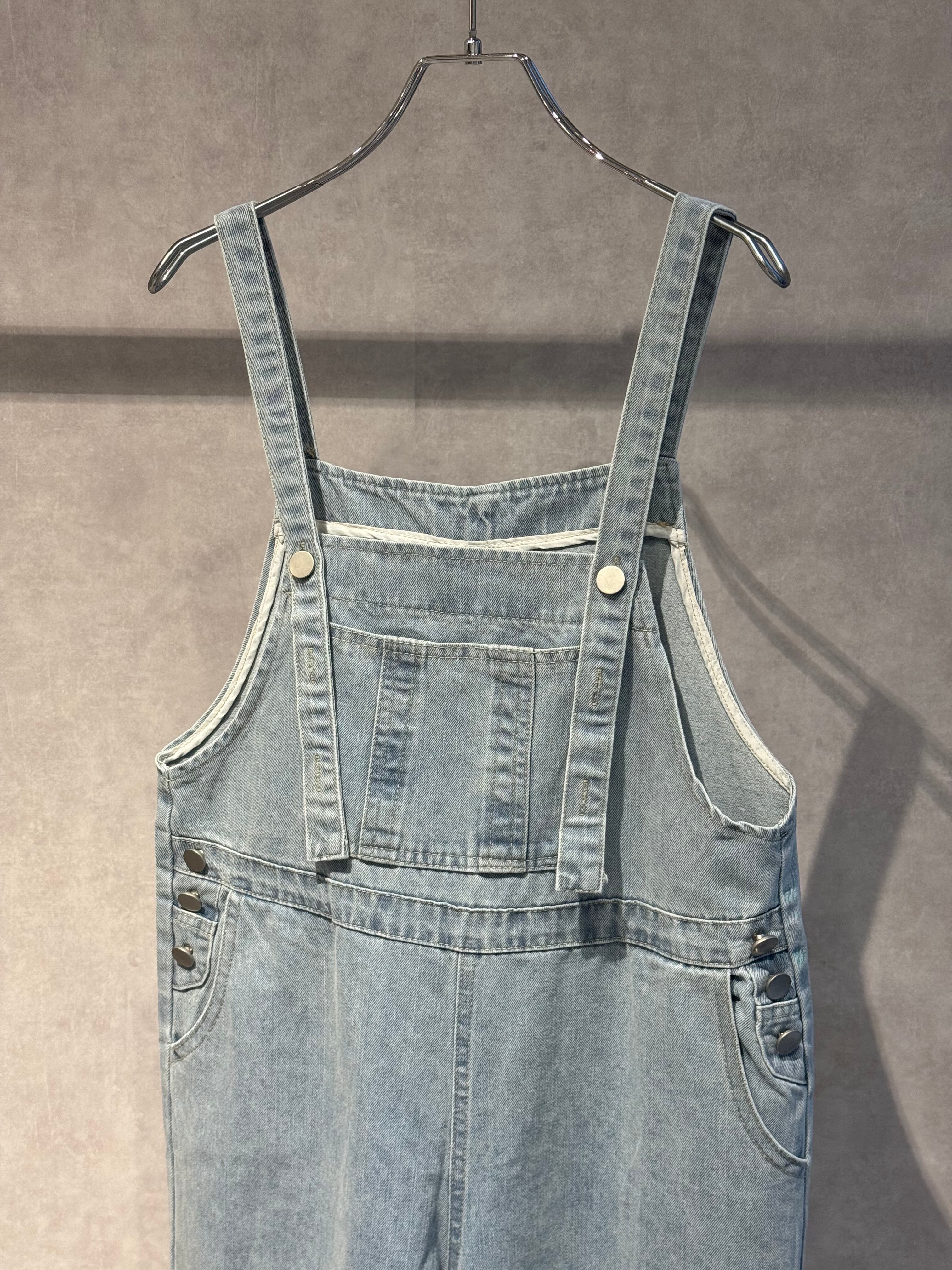 simple denim salopette