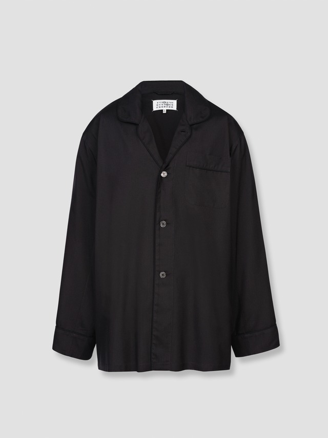 MAISON MARGIELA　SILK POPLIN SHIRT　BLACK　SI1DL0005