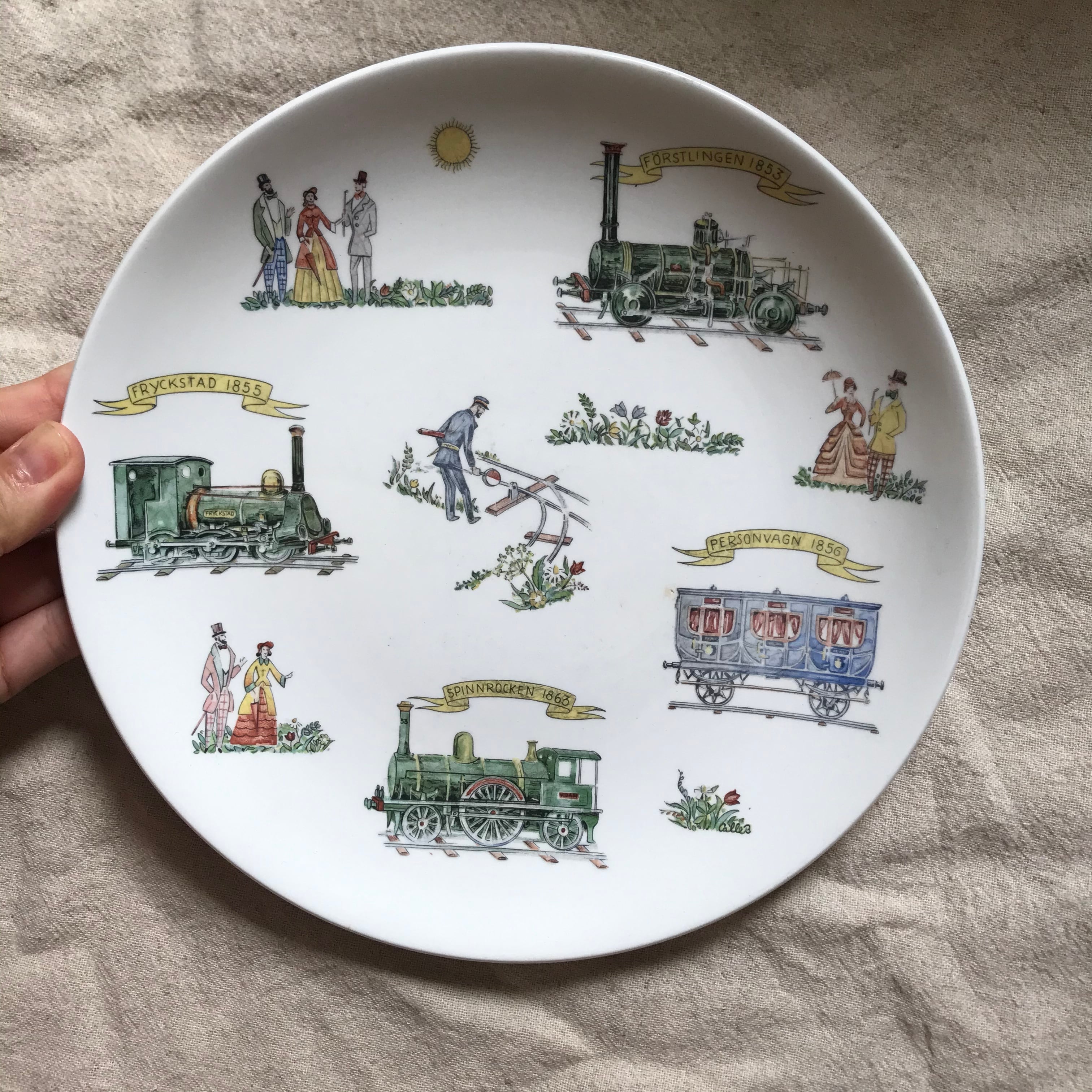 乗り物模様のプレート