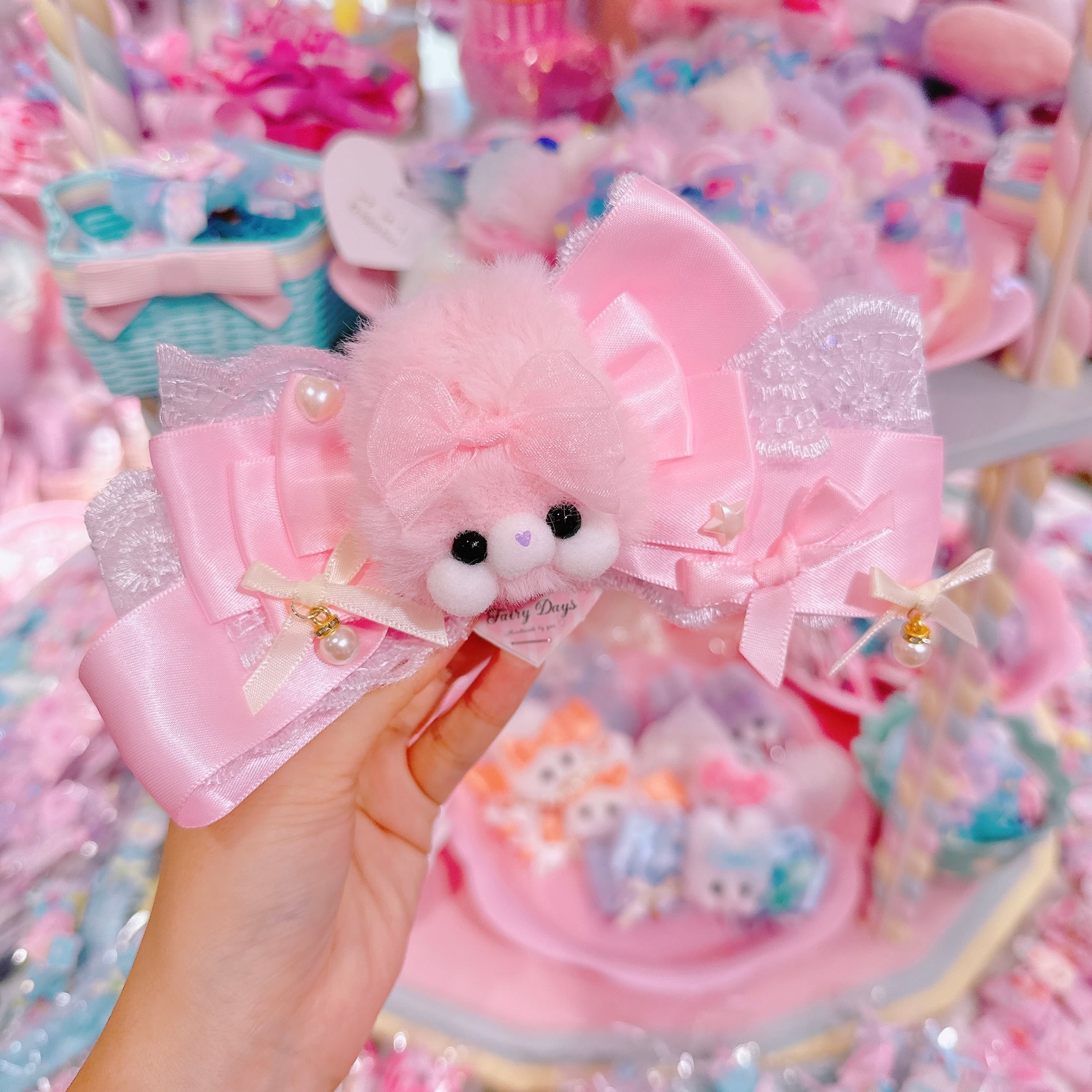 【G6】39-22モグモグちゃんBIGリボンヘアクリップ