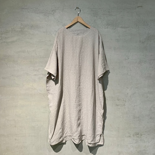 【COSMIC WONDER】Old floral patterned linen t-shirt dress/17CW17289-2