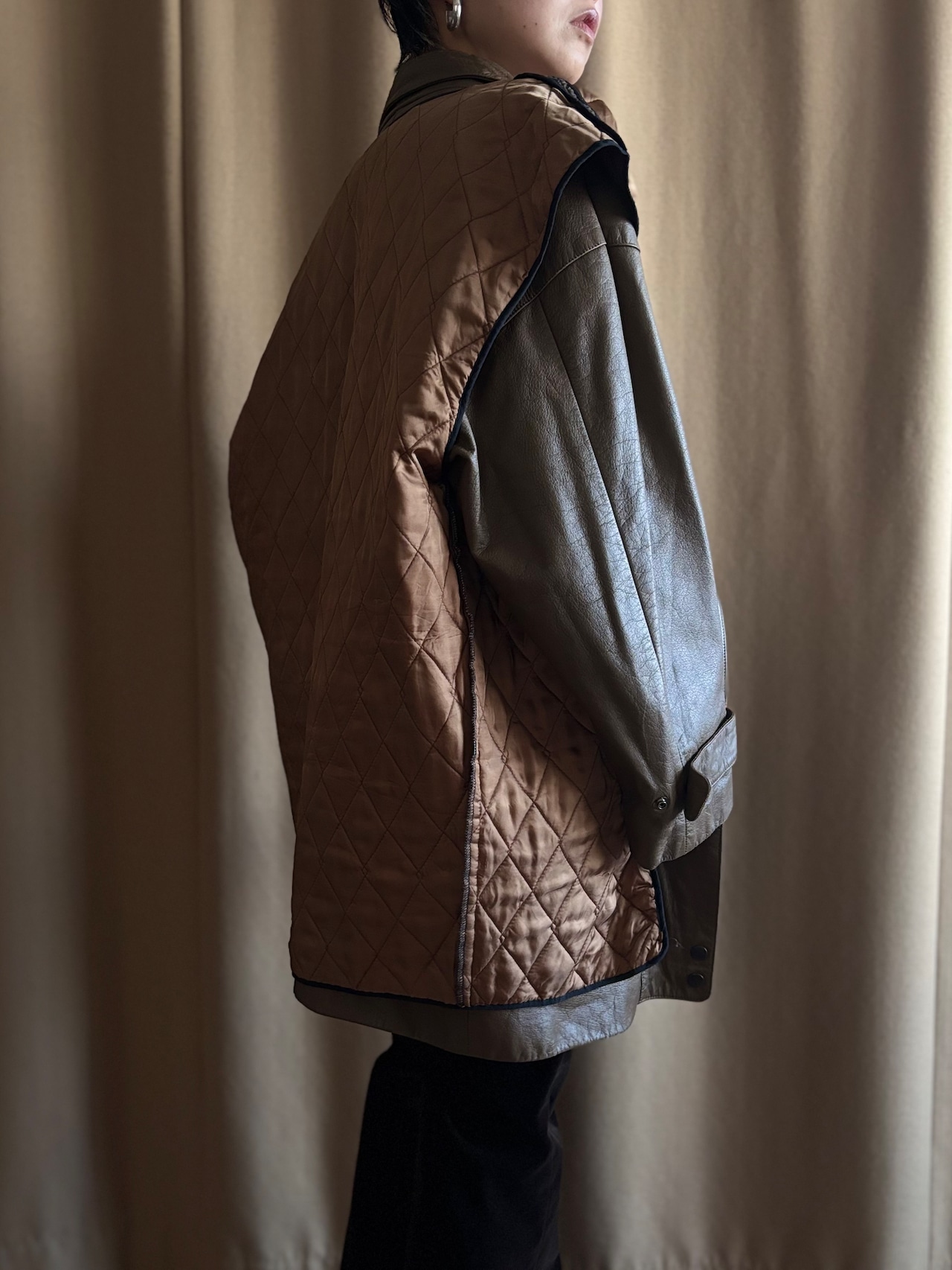 liner set real leather jacket-5134-1