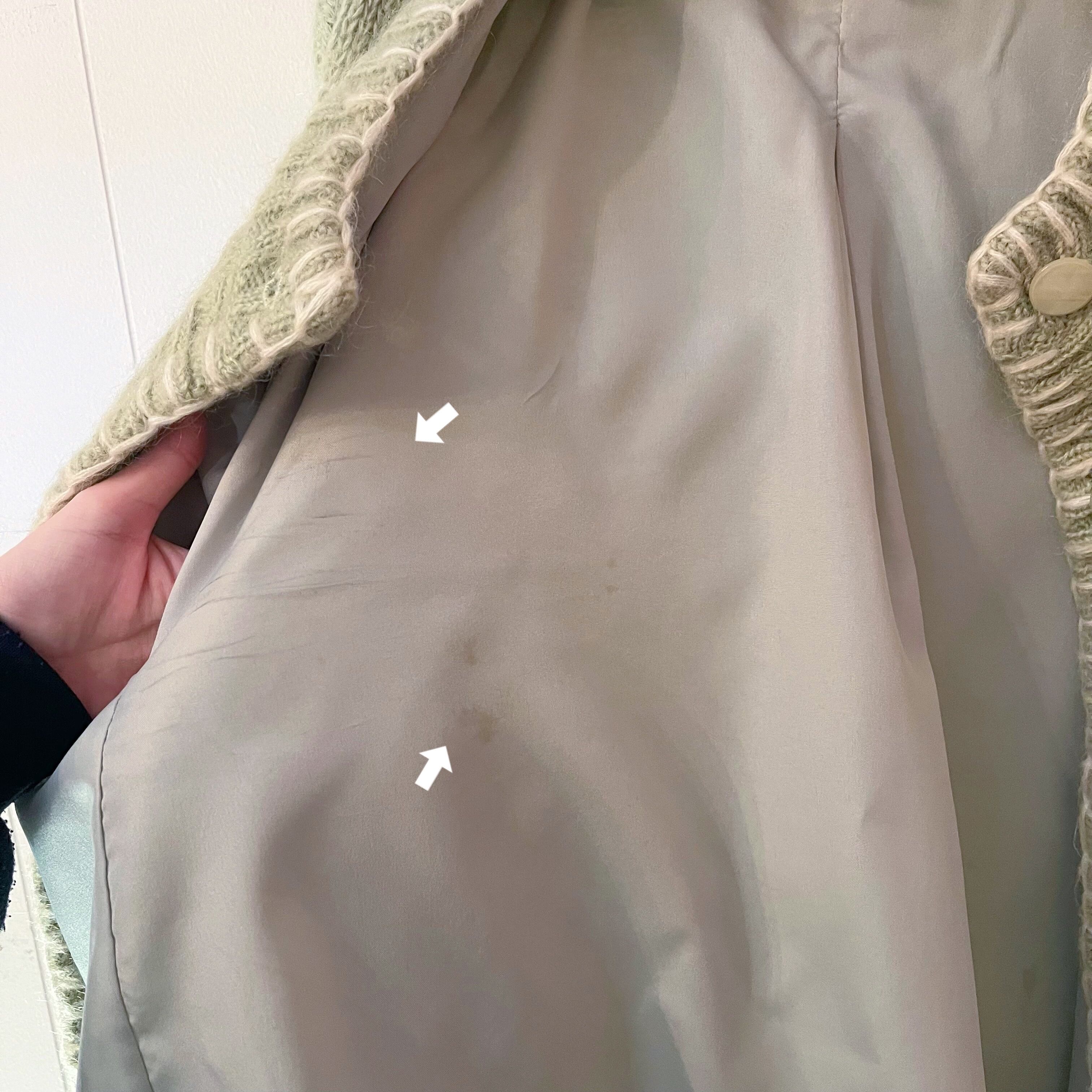 light green flower diamond cardigan