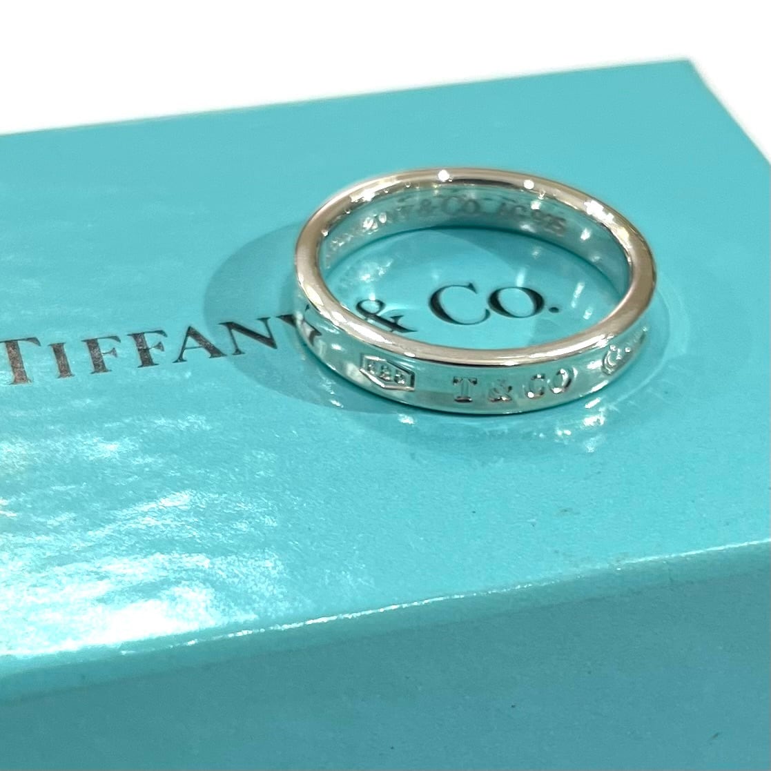 TIFFANY&CO】 【17号 】2724 細T&CO ナローシルバー925ヴィンテージ
