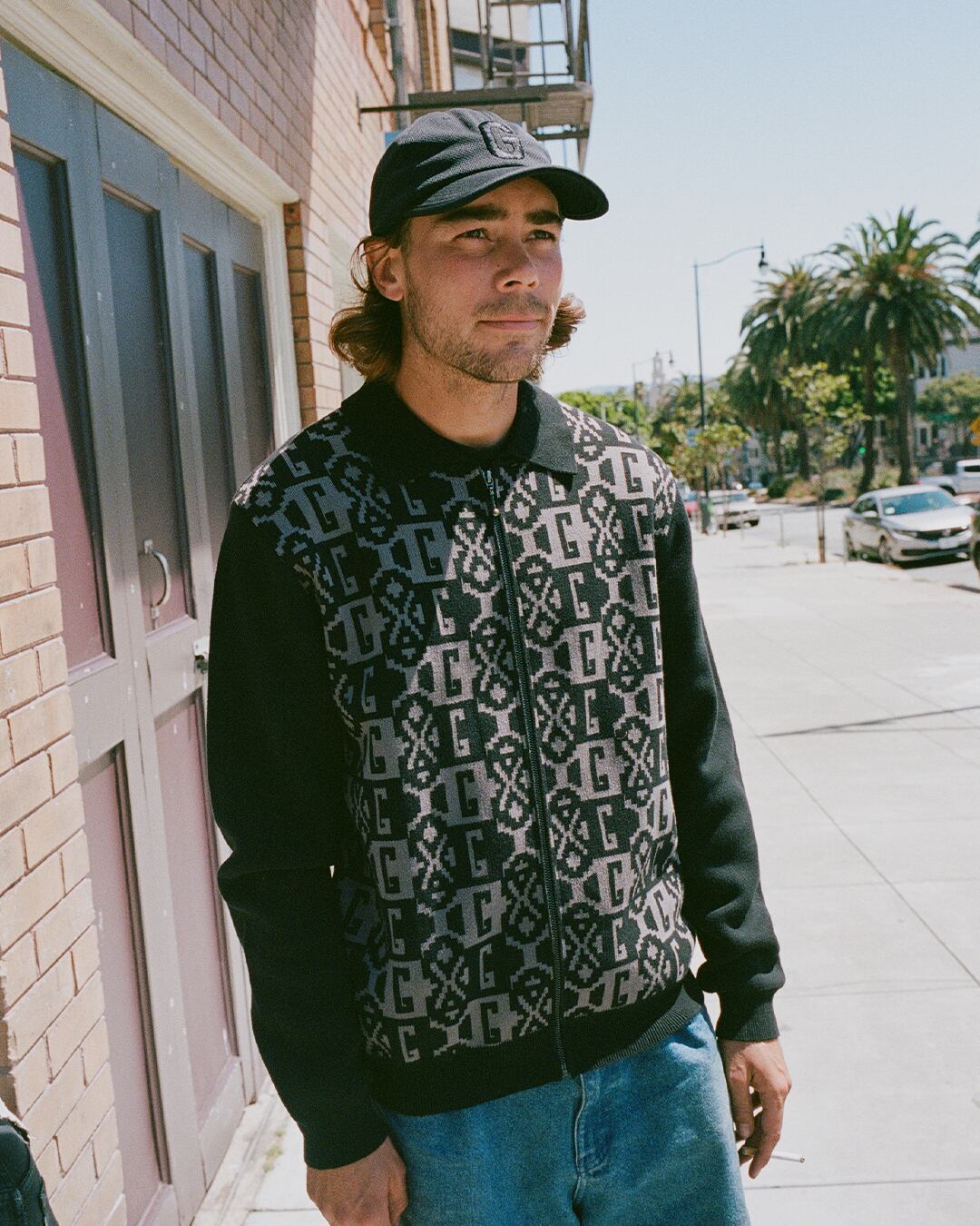 GX1000 /JACQUARD KNIT ZIP UP | youth