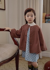 韓国子供服 / 26Autumn / 〖取寄〗Mardi Amber / ポーミングドットワンピース / キッズ服 *XS~XXL*