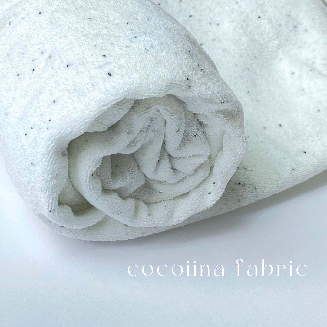 即納】75cm カット済 グレーホワイト つぶつぶ タオル生地 ネップ  