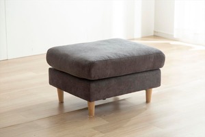 【2点セット】Mellow オットマン付き2人掛けカウチソファ