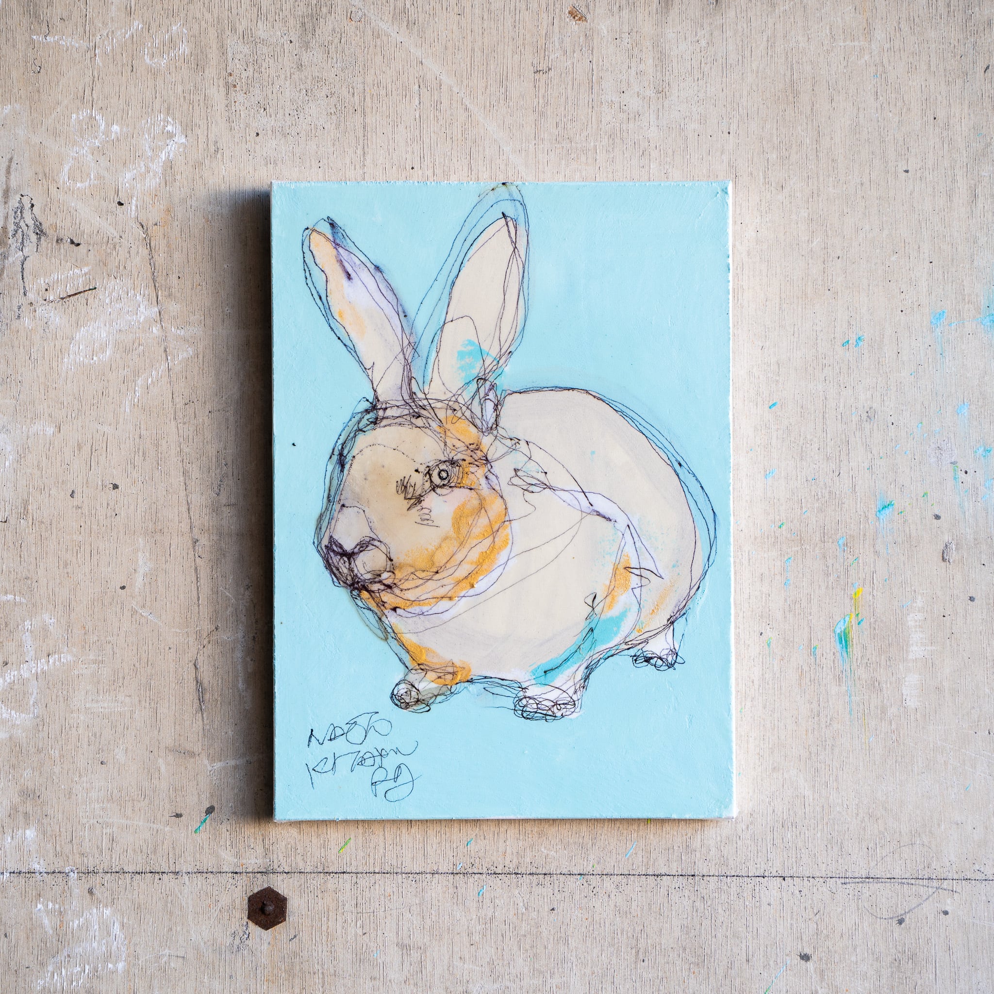 北村直登　原画　ウサギ　　　　 2016年　SMサイズ 北村直登 原画 ウサギ 2016年 SMサイズ 北村直登 原画 ウサギ 2016年