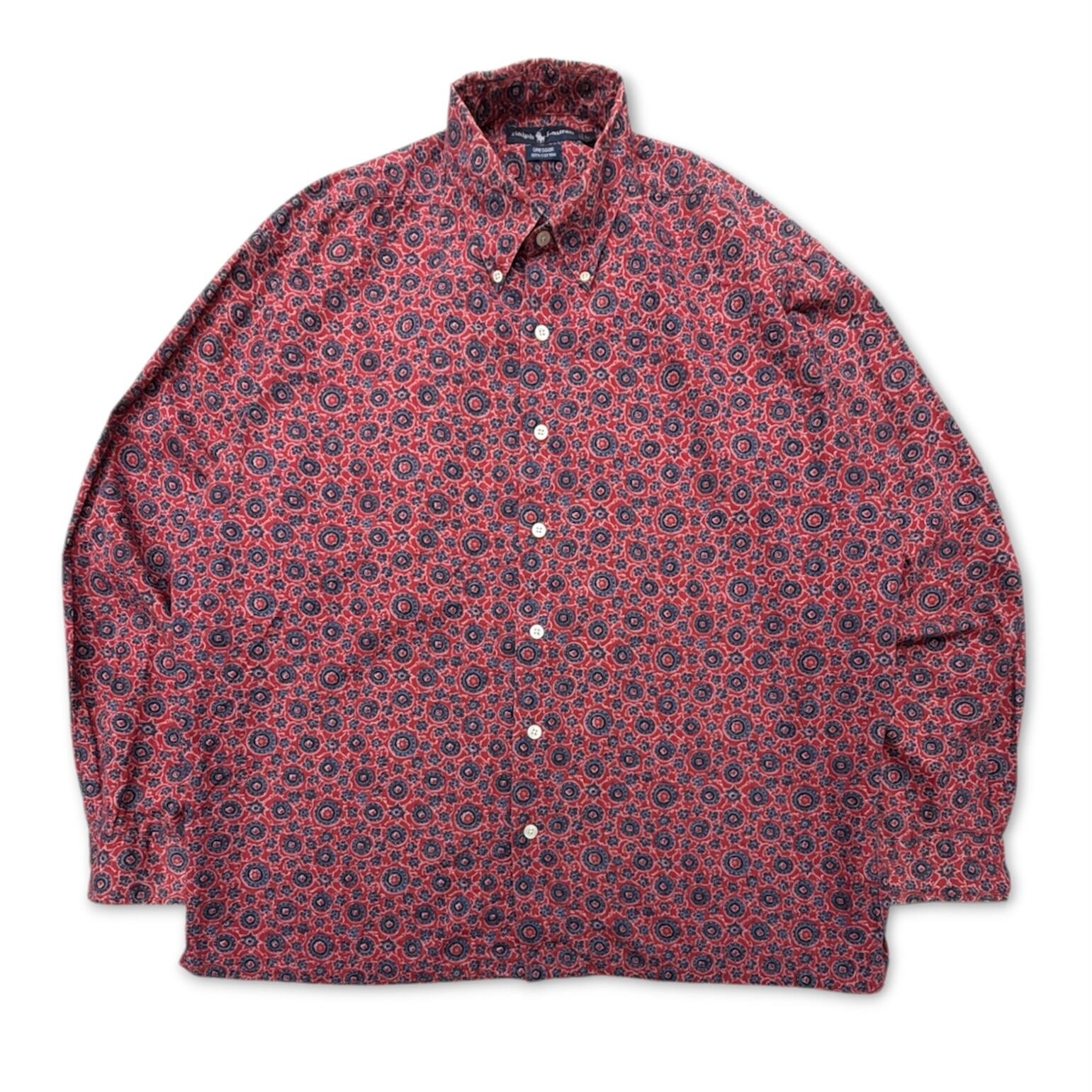 ラルフローレン usa製　シルク レーヨン シャツ　80s 花柄 Ralph Lauren】 shirt 花柄 ラルフローレン シャツ 総柄 GREGGOR | no