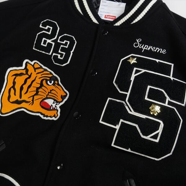 Lサイズ Supreme Tiger Varsity Jacket Black
